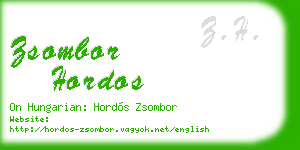 zsombor hordos business card